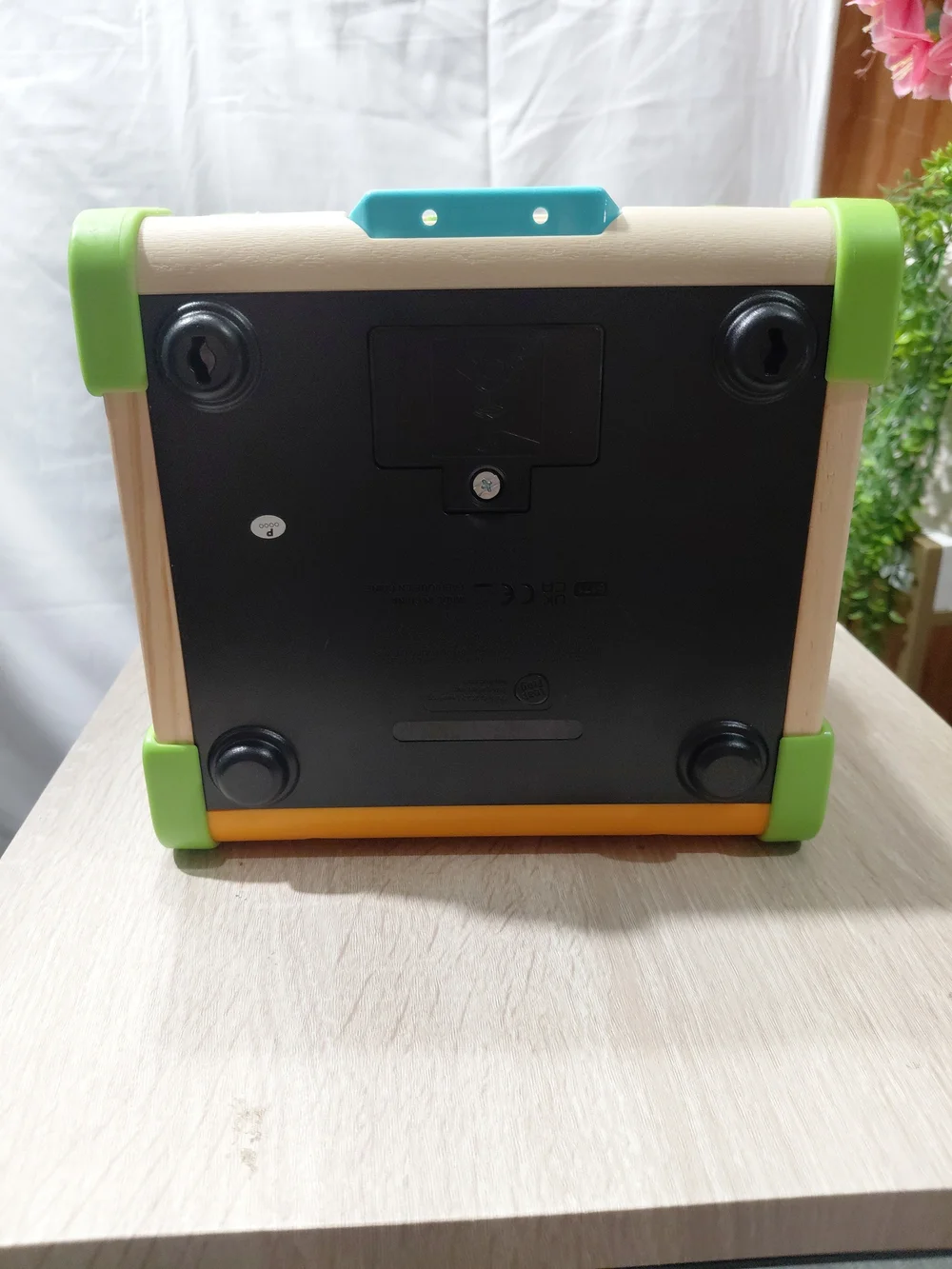 Wooden Activity Cube with Number Blocks - Green Accents